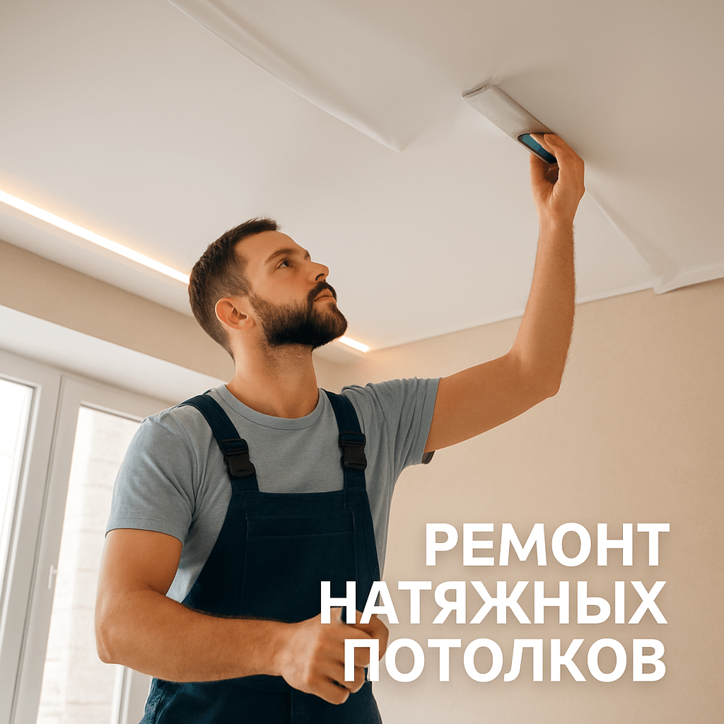 ремонт натяжных потолков
